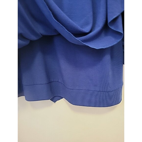 Soft Surroundings Madeline Tunic Long Sleeve Asymmetrical Hem V-Neck Blue 1X NWT - Picture 6 of 10